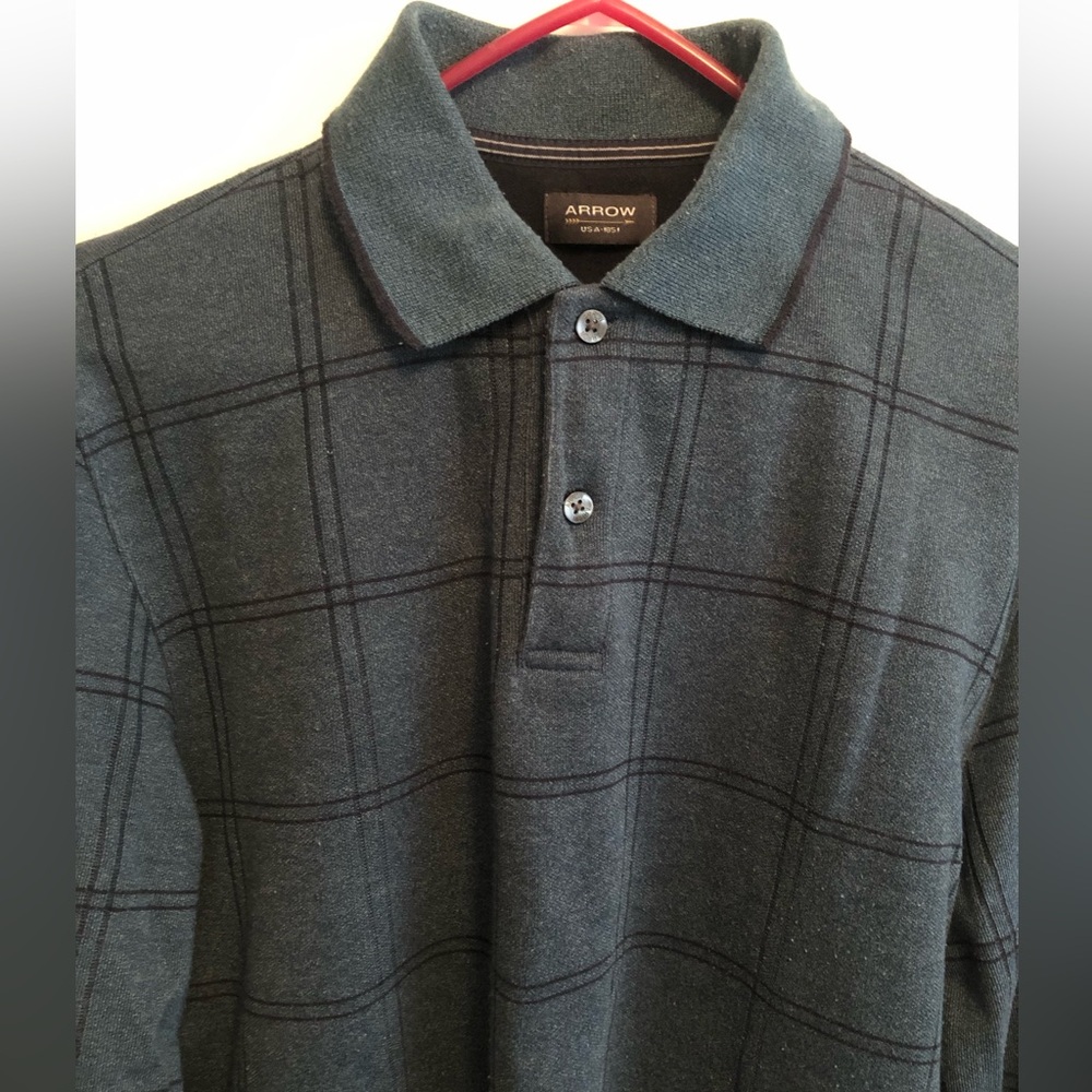 Arrow Men's blue Checkered Polo